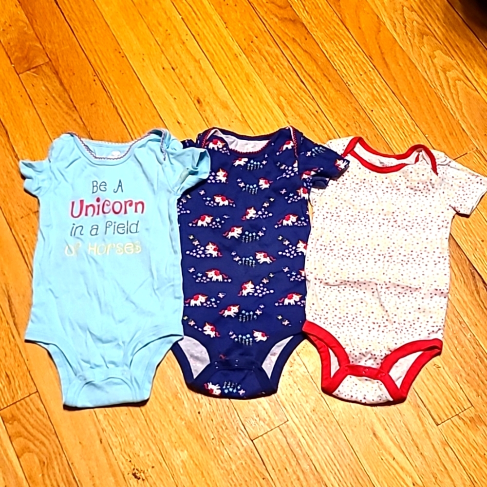 3 for $15 Baby girl 18-24 Mo onesies 3 piece